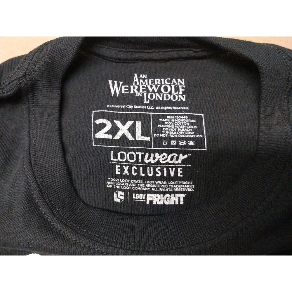 An American Werewolf In London Men 2XL  Short Sleeve T Shirt NWOT Unisex Dad Tee - Picture 3 of 11